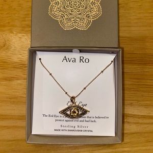 Ava Ro Evil Eye Gold Necklace